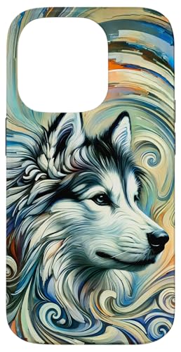 Süßer Husky als buntes Kunstwerk Hülle für iPhone 14 Pro von MyAnimal - Your Favourite Animal Wear