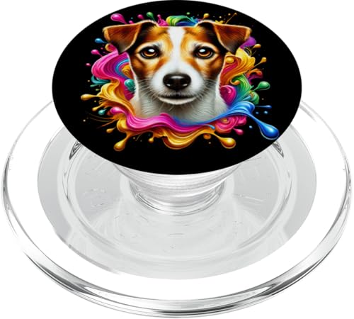 Süßer Jack Russell Terrier in bunten Farbspritzern PopSockets PopGrip für MagSafe Süßer Jack Russell Terrier in bunten Farbspritzern PopSockets PopGrip für MagSafe von MyAnimal - Your Favourite Animal Wear