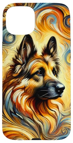 Süßer Schäferhund als buntes Kunstwerk Hülle für iPhone 15 Plus von MyAnimal - Your Favourite Animal Wear