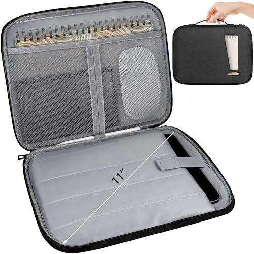 MyGadget 11 Zoll Tablet Tasche [ 30 x 23 cm ] - Hülle mit weichem Innenfutter und Griff - Platz für Zubehör wie Maus & Tastatur - ideal für Apple iPad Pro | Air & Galaxy Tab in Schwarz von MyGadget