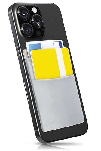 MyGadget 2 Fächer Handy Kartenhalter zum aufkleben - RFID Blocking - Haftendes Kartenfach, Kartenhülle, Karten Halterung - Geldbörse Smartphone Etui - Silber MyGadget 2 Fächer Handy Kartenhalter zum aufkleben - RFID Blocking - Haftendes Kartenfach, Kartenhülle, Karten Halterung - Geldbörse Smartphone Etui - Silber von MyGadget