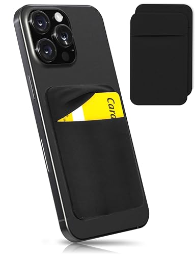 MyGadget 2X 1 Fach Handy Kartenhalter zum aufkleben - RFID Blocking - Haftendes Kartenfach, Kartenhülle, Karten Halterung - Geldbörse Smartphone Etui Schwarz von MyGadget