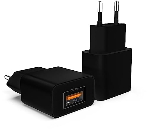 MyGadget 2X USB Schnellladegerät Quick Charge 3.0 Ladegerät - 18W Netzteil Adapter für Smartphone & Tablet kompatibel mit Apple, Samsung, HTC, LG, Sony - Schwarz von MyGadget