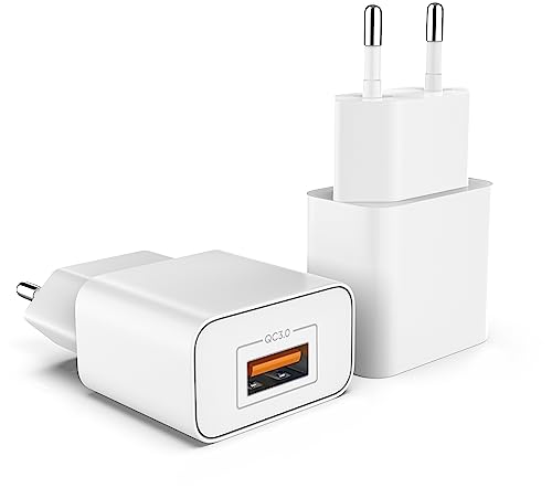 MyGadget 2X USB Schnellladegerät Quick Charge 3.0 Ladegerät - 18W Netzteil Adapter für Smartphone & Tablet kompatibel mit Apple, Samsung, HTC, LG, Sony - Weiß von MyGadget