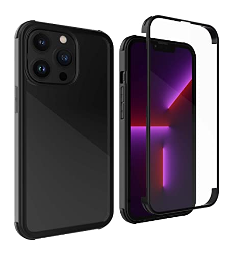 MyGadget 360 Grad Hülle kompatibel mit Apple iPhone 13 Pro - Rundumschutz Vorne & Hinten - Full Cover mit eingebautem Displayschutz - Vollschutz in Schwarz von MyGadget