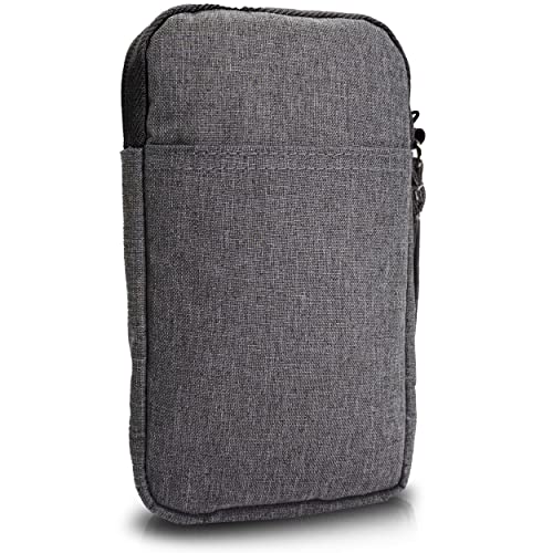 MyGadget 5, 5 Zoll Nylon Sleeve Hülle - Schutzhülle Tasche Kompatibel mit Kompaktkamera | Smartphone Apple iPhone Samsung - Innenmaße 8, 3 x 15, 2 cm - Dunkelgrau von MyGadget