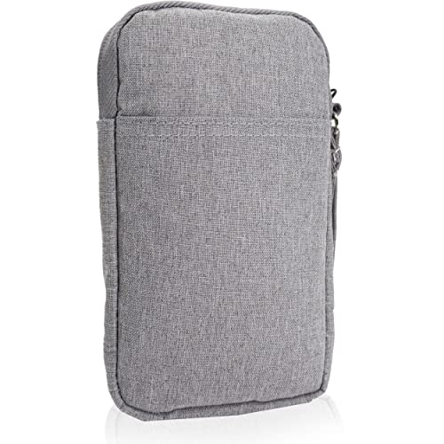 MyGadget 5, 5 Zoll Nylon Sleeve Hülle - Schutzhülle Tasche Kompatibel mit Kompaktkamera | Smartphone Apple iPhone Samsung - Innenmaße 8, 3 x 15, 2 cm - Grau von MyGadget