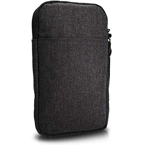 MyGadget 6,5 Zoll Nylon Sleeve Hülle - Schutzhülle Tasche (10 cm x 17 cm) - für eBook Reader | Smartphone | Navi z.B. Apple iPhone 13 Pro - Schwarz von MyGadget