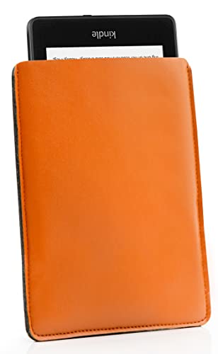 MyGadget 6 Zoll Kunstleder Sleeve Hülle - Tasche mit weichem Filzfutter - ideal für Kindle Paperwhite 7 bis 10. Generation (bis 2019) - Braun von MyGadget
