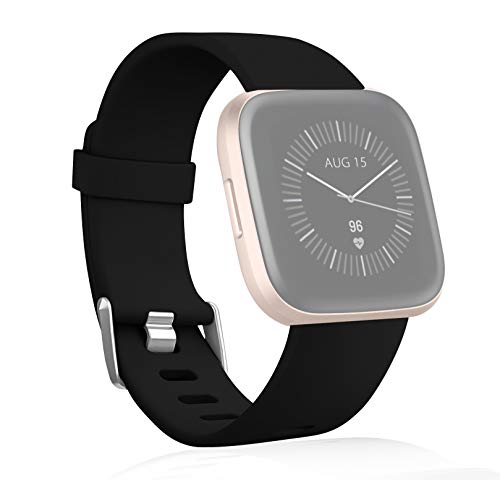 MyGadget Armband für Fitbit Versa 2 - Ersatzband für Smartwatch aus Soft Silikon - Sport Uhr Bracelet für Damen & Herren (ohne Tracker) - Schwarz von MyGadget