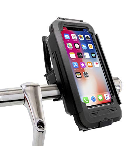 MyGadget Fahrradhalterung Wasserdicht für Apple iPhone XS | X - Lenker Hülle Case Handyhalterung für Fahrrad o. Motorrad GPS Navigation Lenkerhalterung von MyGadget