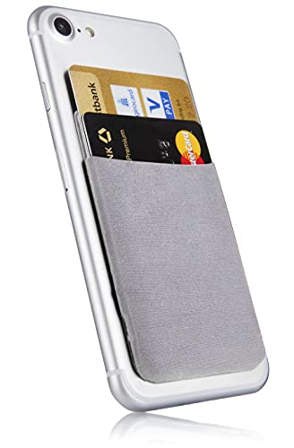 MyGadget Handy Kartenhalter zum aufkleben - RFID Blocking Haftendes Kartenfach, Kartenhülle, Karten Halterung - Geldbörse Smartphone Etui in Schwarz von MyGadget