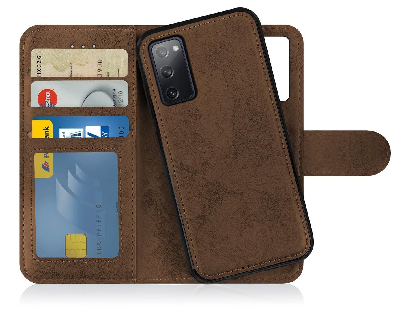 MyGadget Handyhülle Flip Case Magnetische trennbare Hülle Kunstleder Klapphülle Für Samsung Galaxy S20 FE von MyGadget