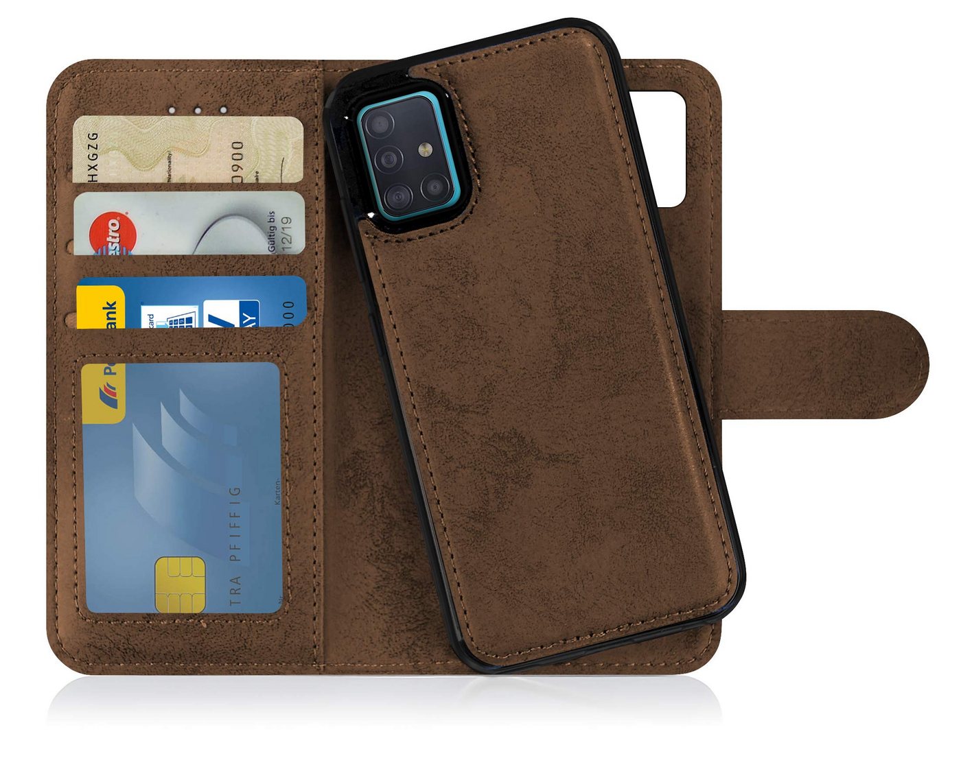 MyGadget Handyhülle Flip Case Klapphülle für Samsung Galaxy A51, Magnetische Hülle aus Kunstleder Klapphülle Kartenfach Schutzhülle von MyGadget
