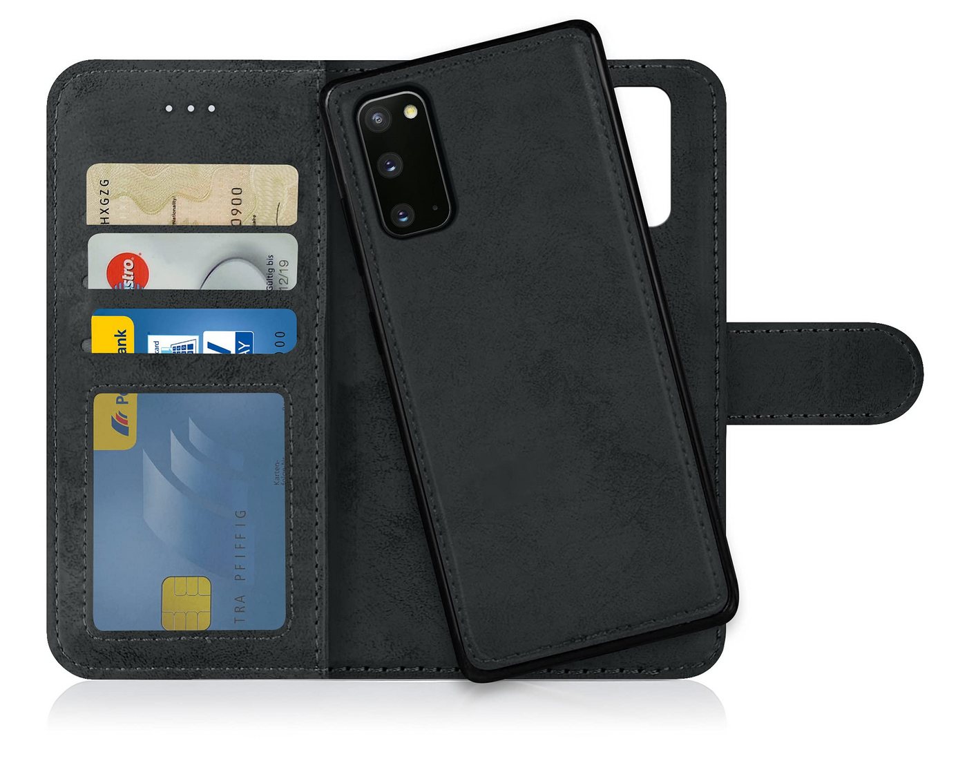 MyGadget Handyhülle Flip Case Klapphülle für Samsung Galaxy S20, Magnetische Hülle aus Kunstleder Klapphülle Kartenfach Schutzhülle von MyGadget