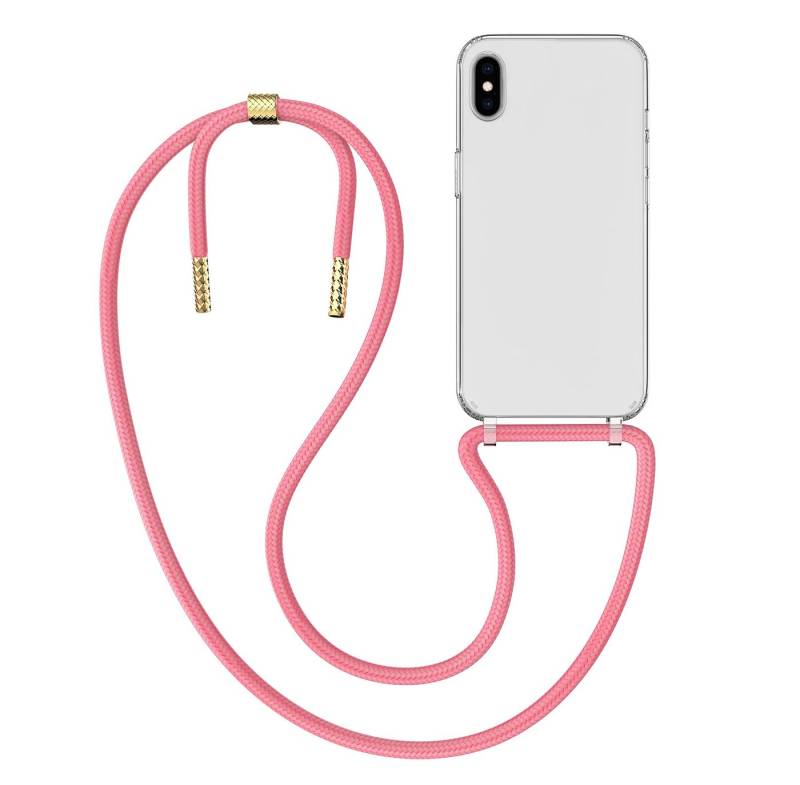 MyGadget Handyhülle Handykette abnehmbares Band & transparente Hardcase Hülle Für Apple iPhone X, Xs von MyGadget