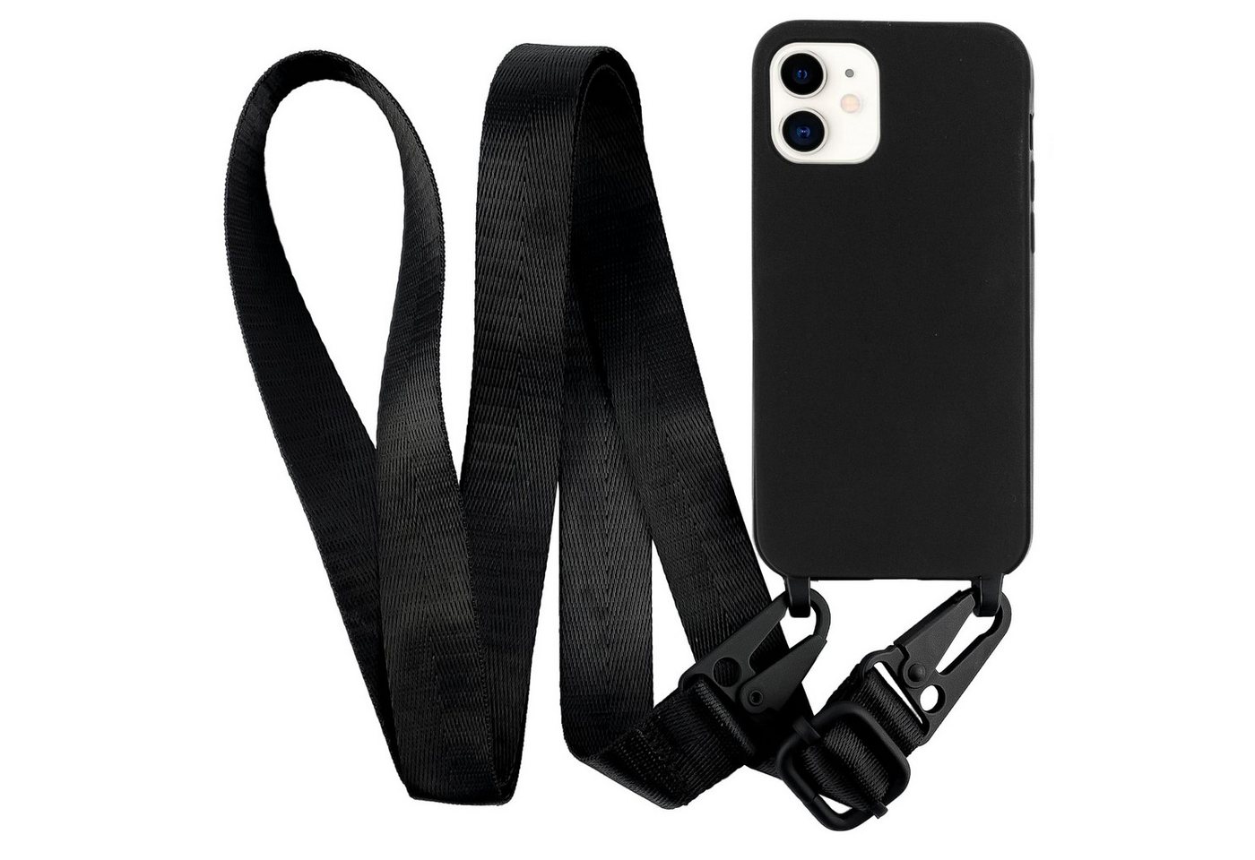 MyGadget Handyhülle Handykette für Apple iPhone 12 Mini, TPU Hülle mit Handyband zum Umhängen Kordel Schnur Case Schutzhülle von MyGadget