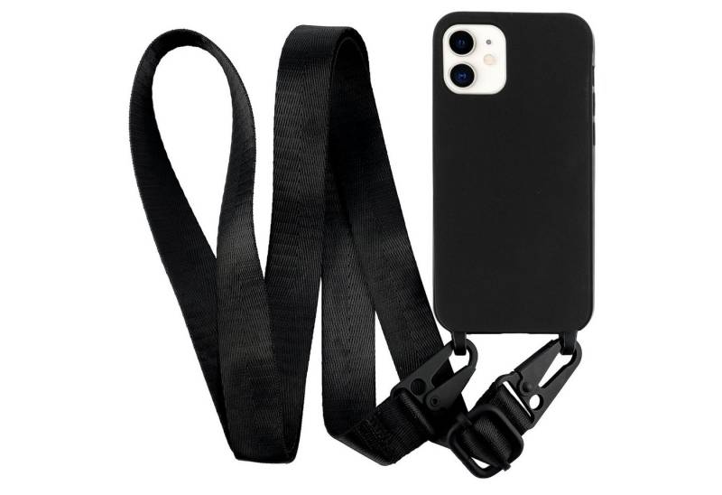 MyGadget Handyhülle TPU Hülle Band Handykette Handyband Umhängen Case Für Apple iPhone 12 Mini von MyGadget