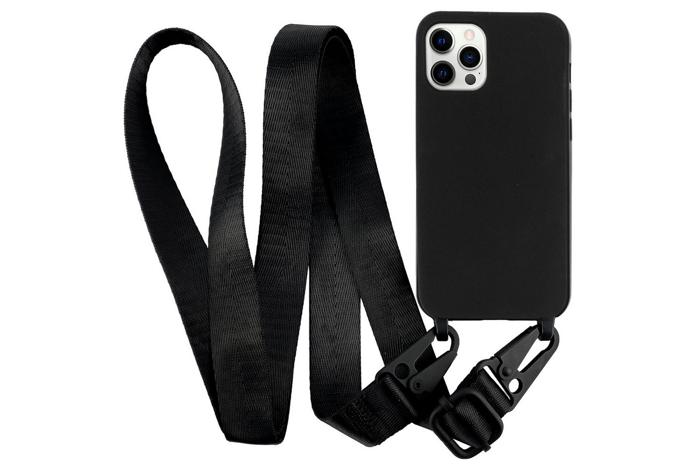 MyGadget Handyhülle Handykette für Apple iPhone 12 Pro Max, TPU Hülle mit Handyband zum Umhängen Kordel Schnur Case Schutzhülle von MyGadget