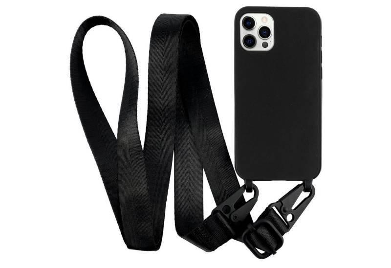 MyGadget Handyhülle TPU Hülle Band Handykette Handyband Umhängen Case Für Apple iPhone 12 Pro Max von MyGadget