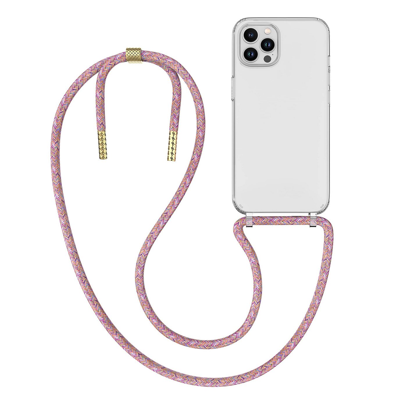MyGadget Handyhülle Handykette abnehmbares Band & transparente Hardcase Hülle Für Apple iPhone 12 Pro Max MyGadget Handyhülle Handykette abnehmbares Band & transparente Hardcase Hülle Für Apple iPhone 12 Pro Max von MyGadget