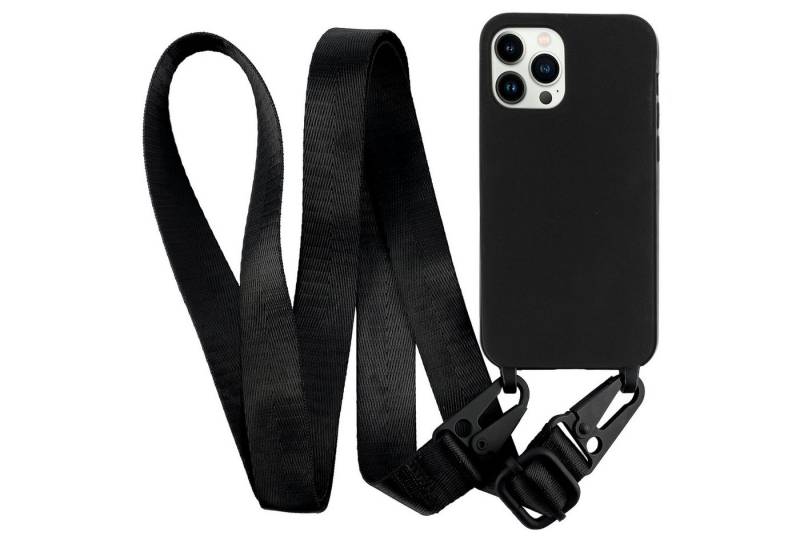 MyGadget Handyhülle TPU Hülle Band Handykette Handyband Umhängen Case Für Apple iPhone 13 Pro Max von MyGadget
