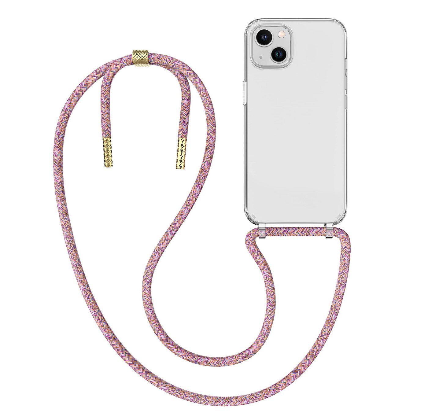 MyGadget Handyhülle Handykette abnehmbares Band & transparente Hardcase Hülle Für Apple iPhone 14 Plus MyGadget Handyhülle Handykette abnehmbares Band & transparente Hardcase Hülle Für Apple iPhone 14 Plus von MyGadget