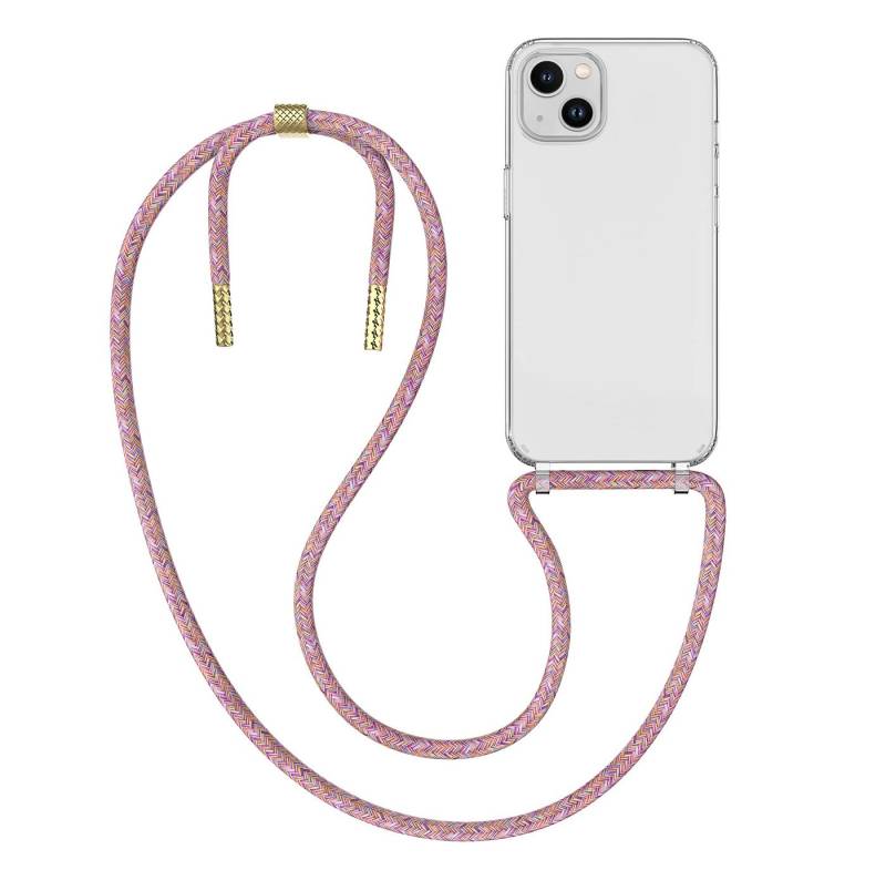 MyGadget Handyhülle Handykette abnehmbares Band & transparente Hardcase Hülle Für Apple iPhone 14 Plus von MyGadget