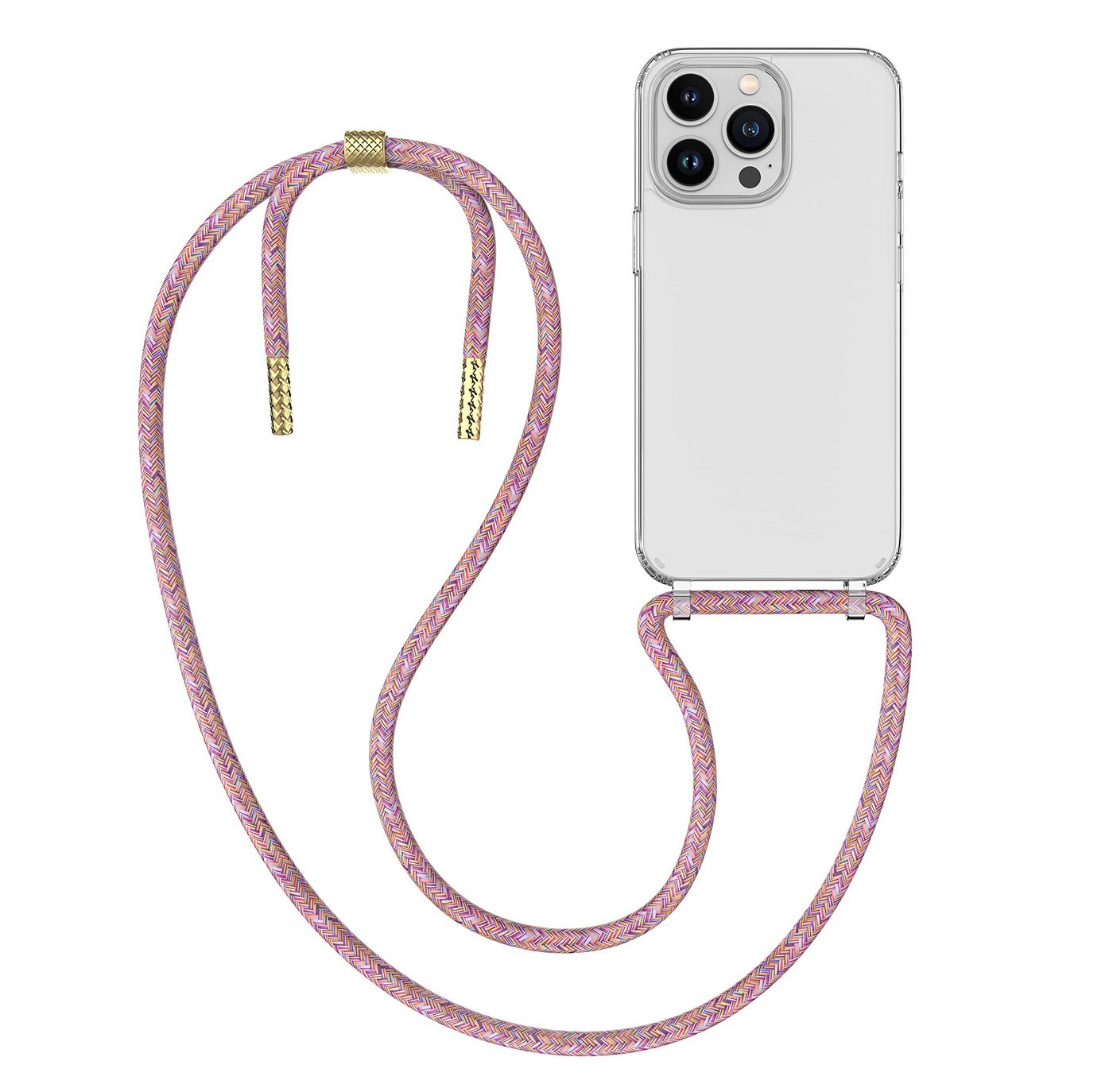 MyGadget Handyhülle Handykette abnehmbares Band & transparente Hardcase Hülle Für Apple iPhone 14 Pro MyGadget Handyhülle Handykette abnehmbares Band & transparente Hardcase Hülle Für Apple iPhone 14 Pro von MyGadget