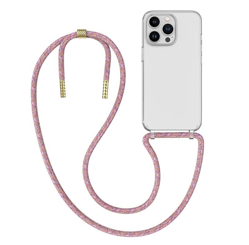 MyGadget Handyhülle Handykette abnehmbares Band & transparente Hardcase Hülle Für Apple iPhone 14 Pro von MyGadget