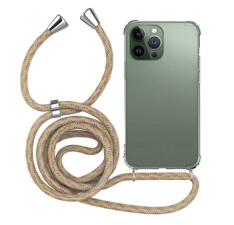 MyGadget Handyhülle TPU Hülle Band Handykette Handyband Umhängen Case Für Apple iPhone 14 Pro Max von MyGadget