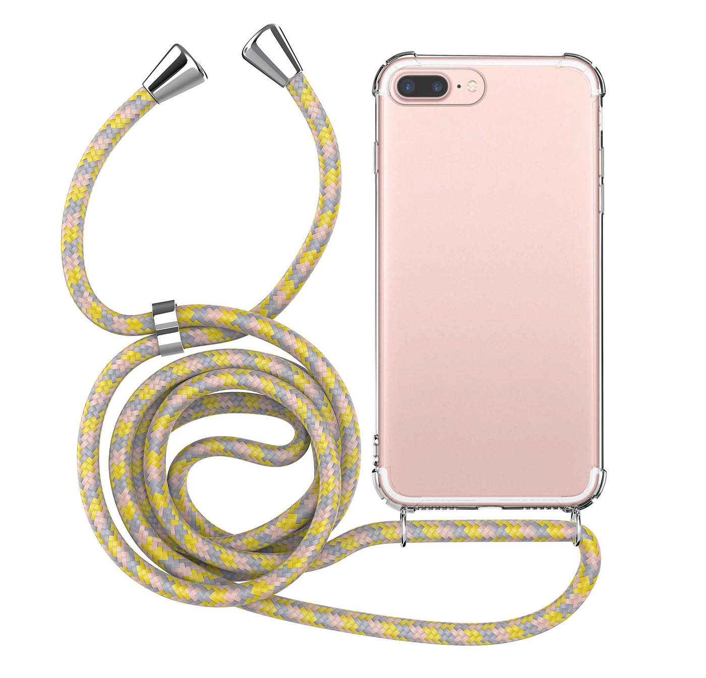 MyGadget Handyhülle Handykette für Apple iPhone 7 Plus / 8 Plus, mit Handyband zum Umhängen Kordel Schnur Case Schutzhülle Weiß von MyGadget