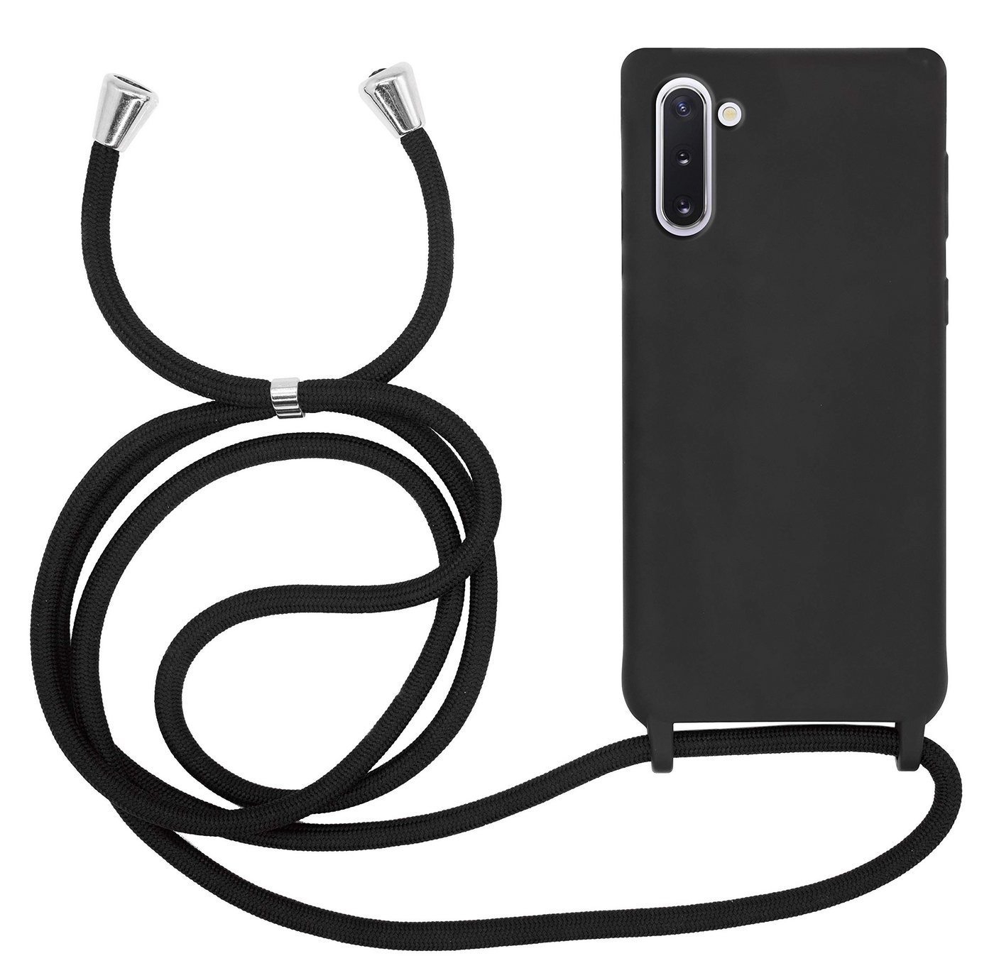 MyGadget Handyhülle Handykette für Samsung Galaxy Note 10, mit Handyband zum Umhängen Kordel Schnur Case Schutzhülle Schwarz von MyGadget