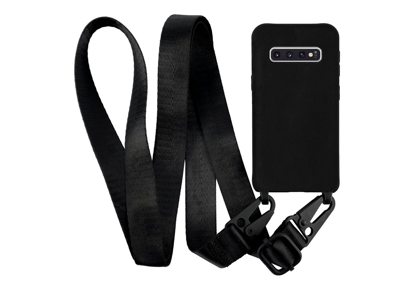 MyGadget Handyhülle Handykette für Samsung Galaxy S10, TPU Hülle mit Handyband zum Umhängen Kordel Schnur Case Schutzhülle von MyGadget