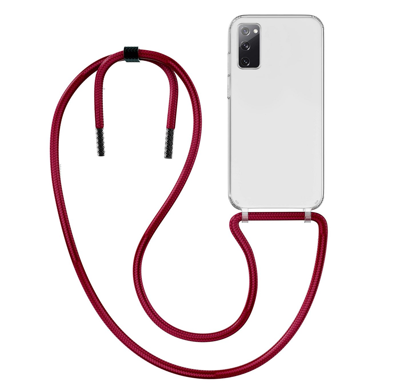 MyGadget Handyhülle Handykette für Samsung Galaxy S20, mit Handyband zum Umhängen Kordel Schnur Case Schutzhülle Wein Rot von MyGadget
