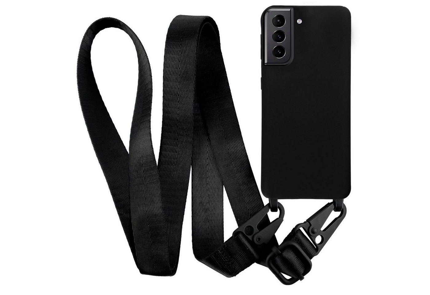 MyGadget Handyhülle Handykette für Samsung Galaxy S21, TPU Hülle mit Handyband zum Umhängen Kordel Schnur Case Schutzhülle von MyGadget