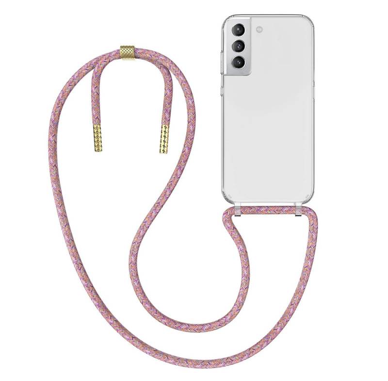 MyGadget Handyhülle Handykette abnehmbares Band & transparente Hardcase Hülle Für Samsung Galaxy S21 FE MyGadget Handyhülle Handykette abnehmbares Band & transparente Hardcase Hülle Für Samsung Galaxy S21 FE von MyGadget