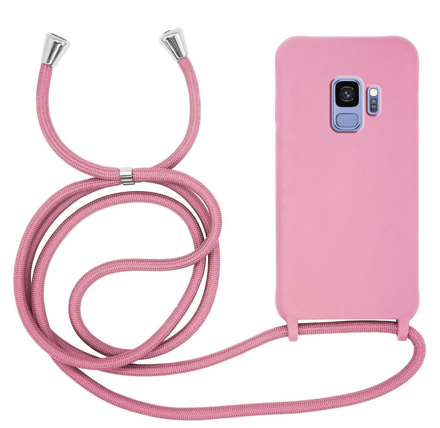 MyGadget Handyhülle Handykette für Samsung Galaxy S9, mit Handyband zum Umhängen Kordel Schnur Case Schutzhülle Rosa von MyGadget