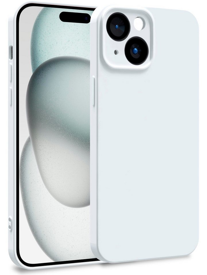 MyGadget Handyhülle Silikon Hülle für Apple iPhone 15, Zweilagige mit Kameraschutz Cover mit Innenfutter & Silikon außen von MyGadget