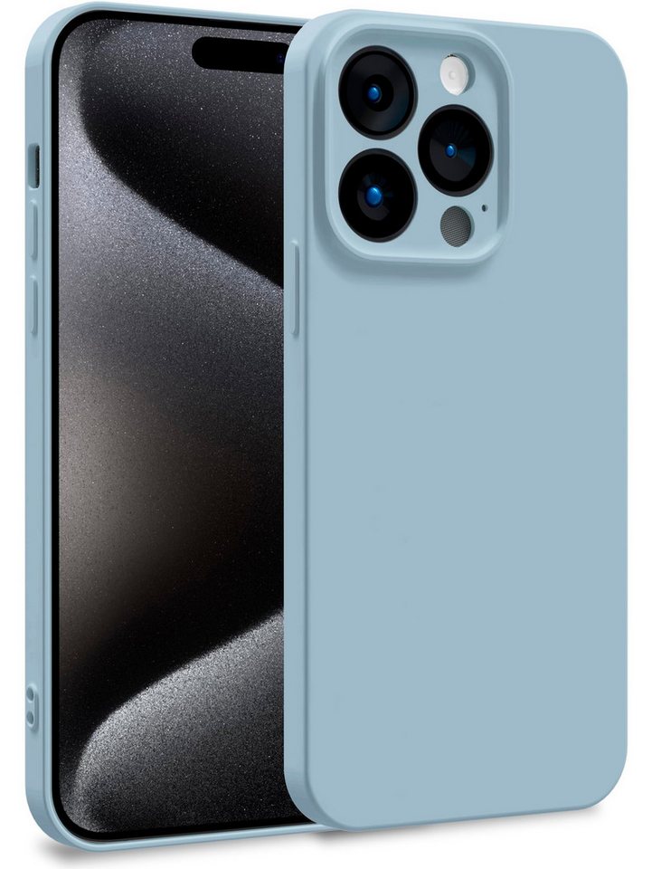 MyGadget Handyhülle Silikon Hülle für Apple iPhone 15 Pro, Zweilagige mit Kameraschutz Cover mit Innenfutter & Silikon außen von MyGadget