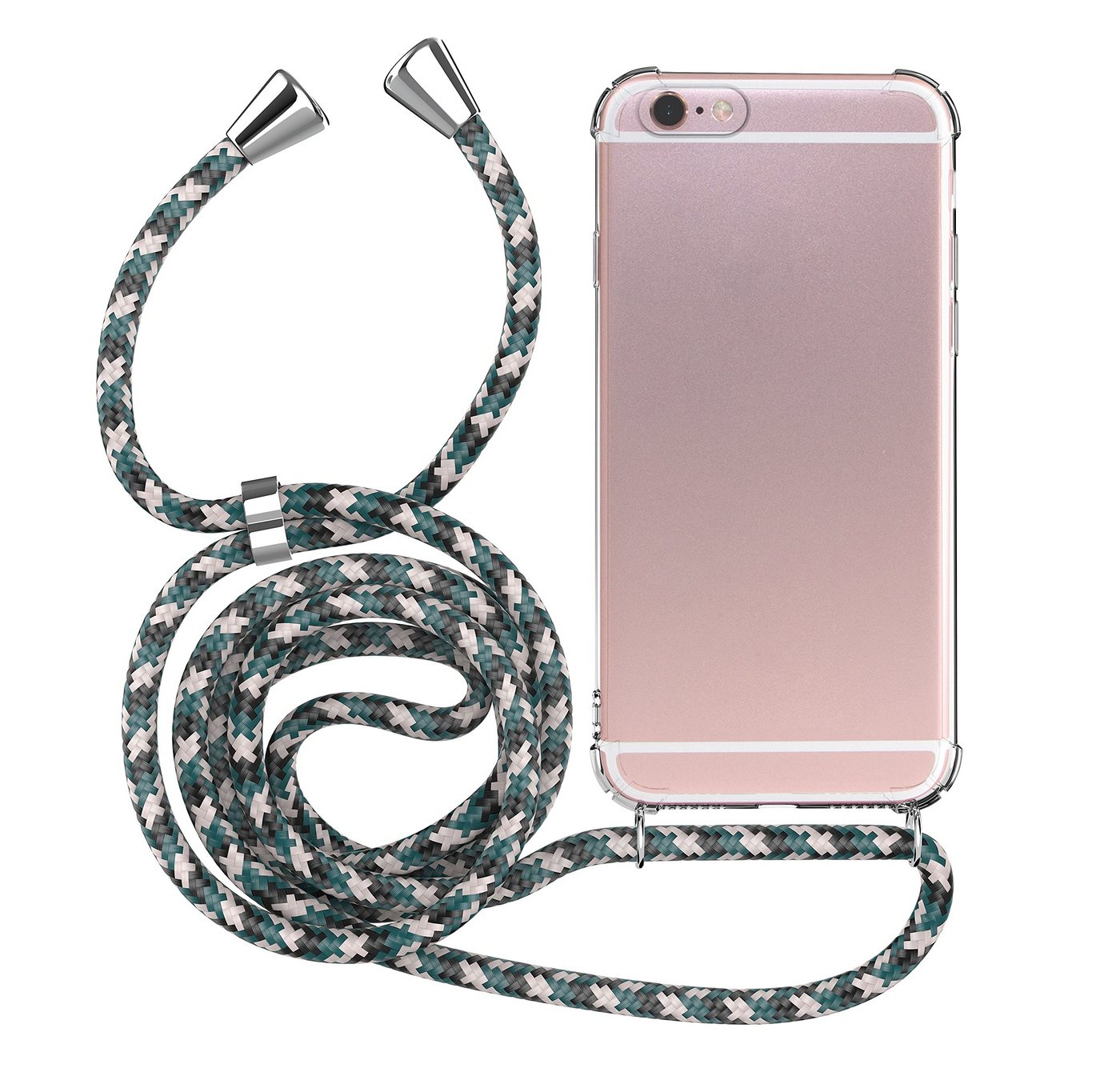 MyGadget Handyhülle TPU Hülle Band Handykette Handyband Umhängen Case für Apple iPhone 6 / 6s, mit Handyband zum Umhängen Kordel Schnur Case Schutzhülle von MyGadget