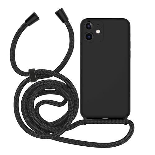 MyGadget Handykette für iPhone 12 - Gummierte Handyhülle - 3 Layer Struktur Schutzhülle mit Soft Inlay & Hardcase - Cover zum Umhängen - Schwarz MyGadget Handykette für iPhone 12 - Gummierte Handyhülle - 3 Layer Struktur Schutzhülle mit Soft Inlay & Hardcase - Cover zum Umhängen - Schwarz von MyGadget