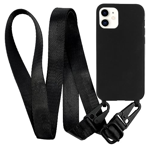 MyGadget Handykette für iPhone 12 Mini - TPU Hülle mit Band - Handyhülle mit Handyband zum Umhängen Kordel Schnur Case Schutzhülle - Schwarz MyGadget Handykette für iPhone 12 Mini - TPU Hülle mit Band - Handyhülle mit Handyband zum Umhängen Kordel Schnur Case Schutzhülle - Schwarz von MyGadget