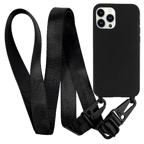 MyGadget Handykette für iPhone 13 Pro Max - TPU Hülle mit Band - Handyhülle mit Handyband zum Umhängen Kordel Schnur Case Schutzhülle - Schwarz MyGadget Handykette für iPhone 13 Pro Max - TPU Hülle mit Band - Handyhülle mit Handyband zum Umhängen Kordel Schnur Case Schutzhülle - Schwarz von MyGadget