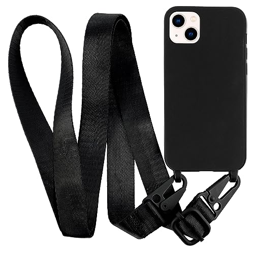 MyGadget Handykette für iPhone 13 - TPU Hülle mit Band - Handyhülle mit Handyband zum Umhängen Kordel Schnur Case Schutzhülle - Schwarz MyGadget Handykette für iPhone 13 - TPU Hülle mit Band - Handyhülle mit Handyband zum Umhängen Kordel Schnur Case Schutzhülle - Schwarz von MyGadget
