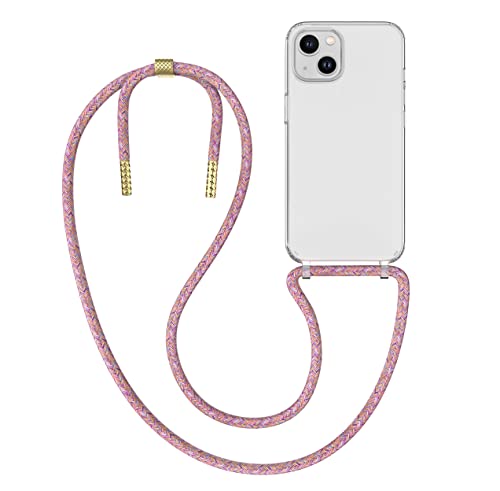 MyGadget Handykette für iPhone 14 - [ Hülle mit Band abnehmbar & verstellbar ] - Handyhülle mit Handyband zum Umhängen Schnur Case Schutzhülle - Bunt von MyGadget