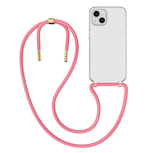 MyGadget Handykette für Apple iPhone 14 Hülle mit Band - Handyhülle mit Handyband zum Umhängen Kordel Schnur Case Schutzhülle - Rosa von MyGadget