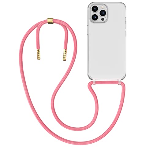 MyGadget Handykette für Apple iPhone 14 Pro Max Hülle mit Band - Handyhülle mit Handyband zum Umhängen Kordel Schnur Case Schutzhülle - Rosa von MyGadget