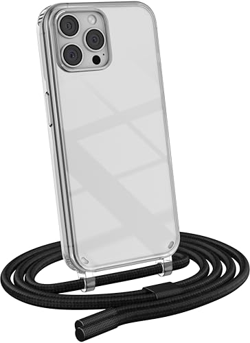 MyGadget Handykette für iPhone 14 Pro Max - [ Hülle mit Band abnehmbar & verstellbar ] - Handyhülle mit Handyband zum Umhängen Schnur Case Schutzhülle - Schwarz von MyGadget