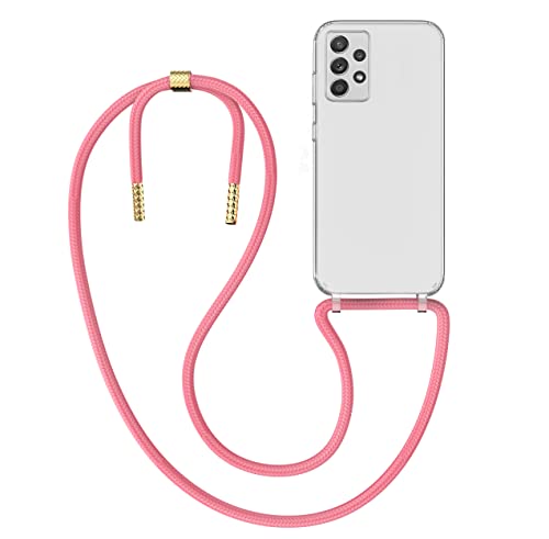 MyGadget Handykette für Samsung Galaxy A52 4G | 5G | A52s 5G - [ Hülle mit Band abnehmbar & verstellbar ] - Handyhülle mit Handyband zum Umhängen Schnur Case Schutzhülle - Rosa von MyGadget